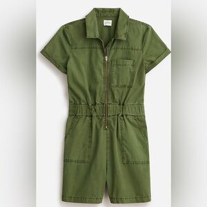 J Crew Zip Front Chino Romper